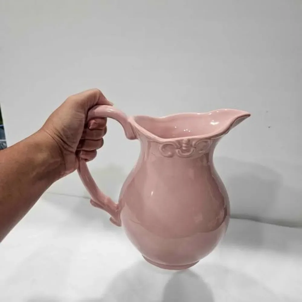 Frutugoso Portugal pink ceramic pitcher